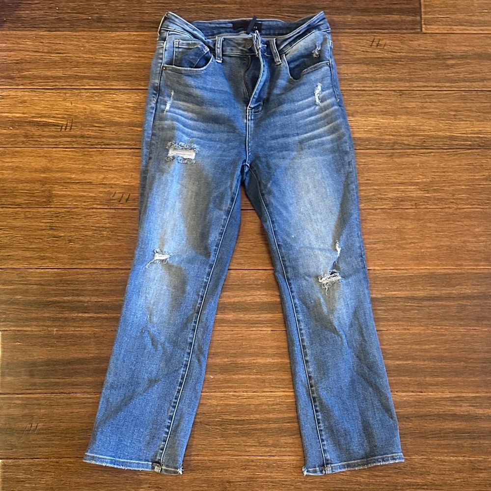 Risen Jeans Blue Distressed Women Jeans